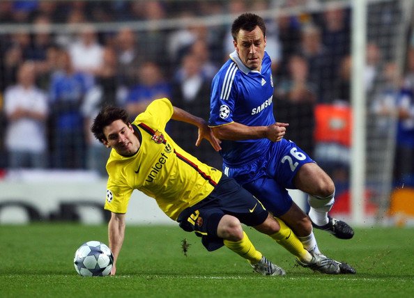 “The toughest opponents for me are the defenders who are tough in the way they play, where you can’t see a way through. Paolo Maldini and John Terry are two of the toughest men I have met on the field.” Ronaldinho.Respected by Rivals and International Greats.-Pic vs messi 09