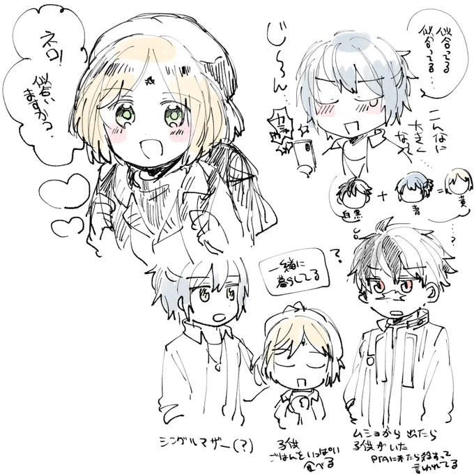 こないだのブラネロとリケちゃのやつ 家族パロみたいな…(そうか…?) 