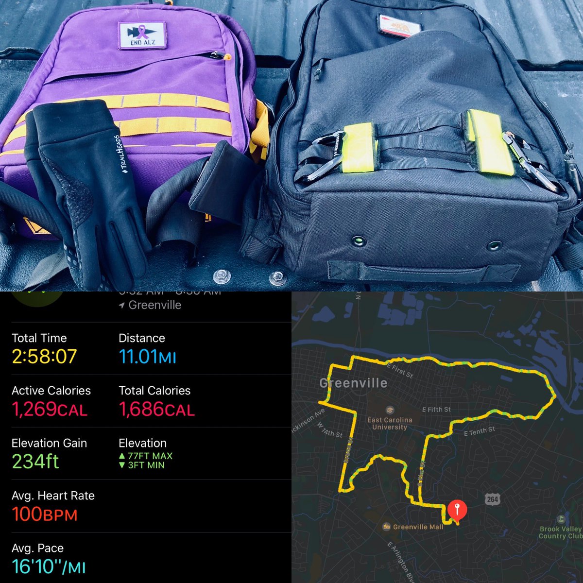 F3Stabler's tweet photo. @F3ENC 11 miles tackled by the Dynamic Duo this morning at #CutlassSunday 🎒⚔️ The #PushFor100 continues but the end goal is in sight BB: https://t.co/HQoOefaXpm https://t.co/UmW7NThy5o