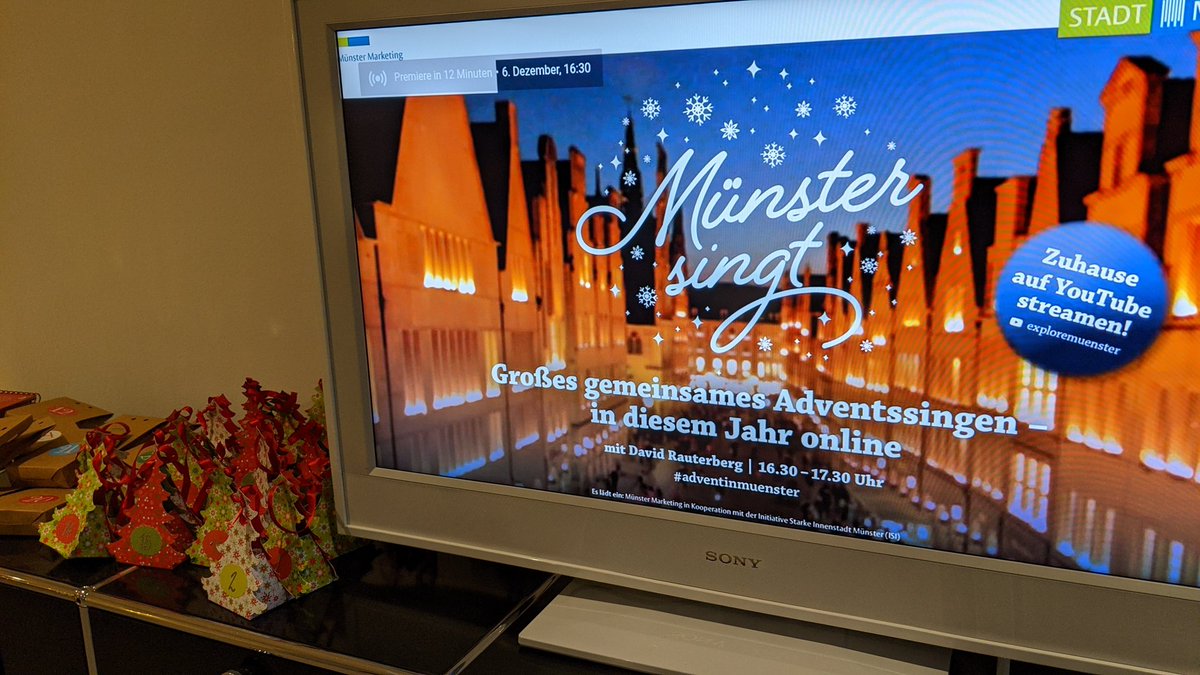 Wir bleiben Zuhause - auch in #48165 - anstatt wie 'alle Jahre wieder" auf dem #Prinzipalmarkt #Münstersingt zu genießen.

Jetzt #mitsingen: youtu.be/eGwEgRk143I
 
#adventinmuenster #exploremuenster <a href="/muenster_de/">Stadt Münster</a>