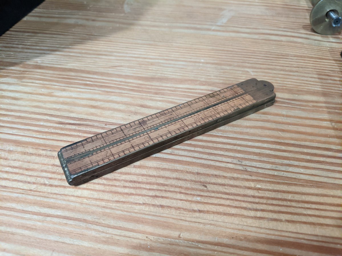 This corner of the chest as an unfortunate amount of "nesting" going on, where you need to move a tool to get to the one you really want. This Stanley boxwood rule is probably the most nested tool in the entire chest and thus almost never gets used.