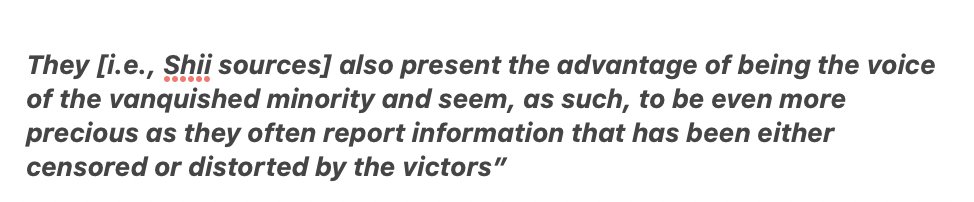 12/Amir-Moezzi further argues that in some instances, however, Shiʿi sources could more useful. The Shiʿi perspective offers the view of a vanquished minority unbeholden to caliphal dictates. In the next thread I will explore those narratives of succession. END.