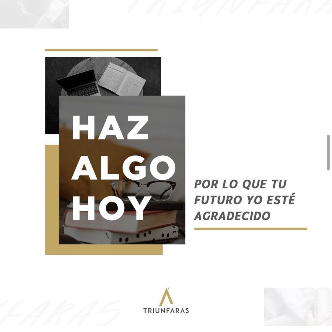 HAZ ALGO HOY — Por lo que tu futuro yo esté agradecido. 
🙌🏼 Compártelo. 
.⁣⁣
.⁣⁣
#Triunfaras⁣⁣
#DesarrolloPersonal⁣⁣
#Motivacion