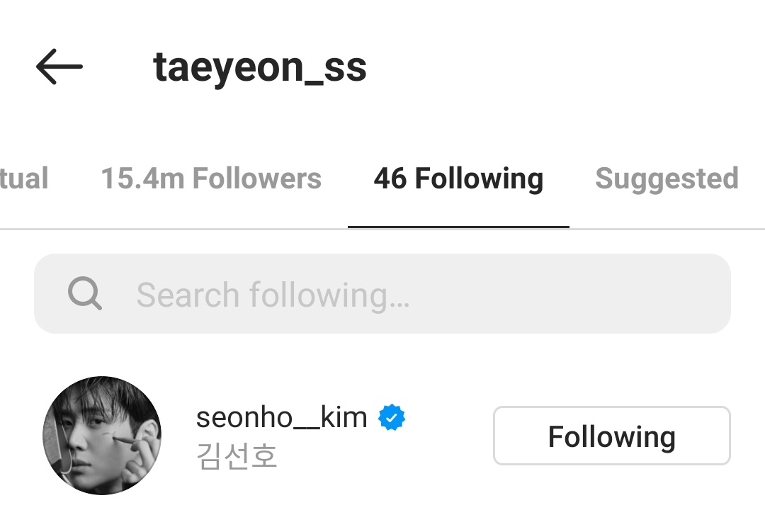 taeyeon followed kim seonho on instagram 😮 #KimSeonHo #김선호