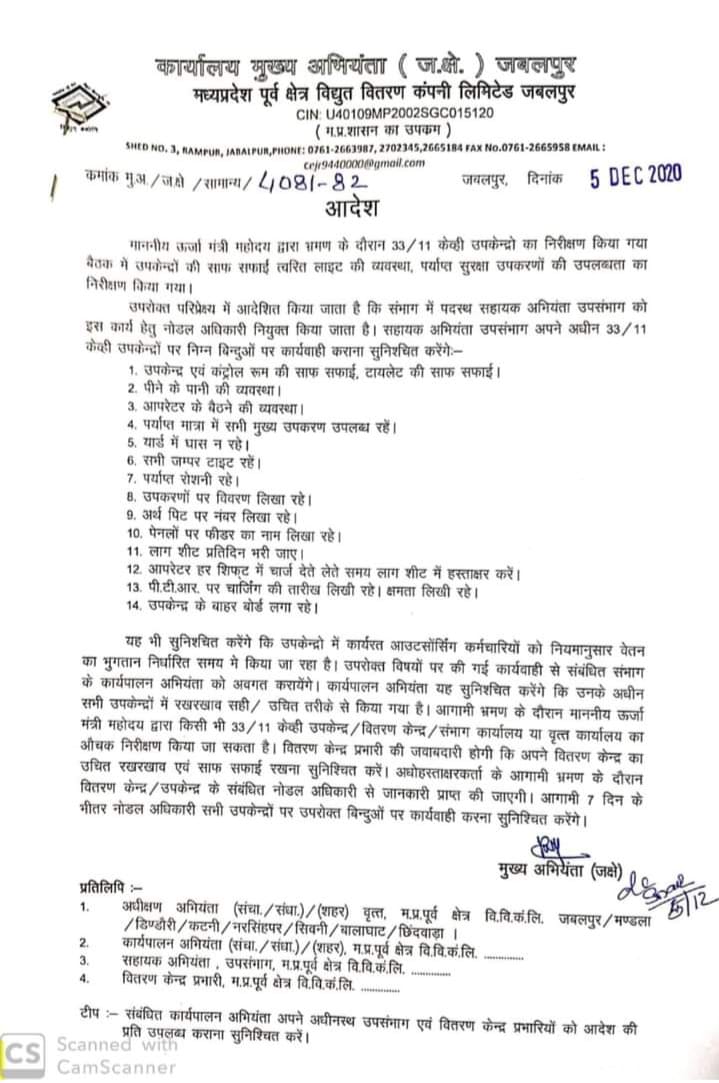 माननीय <a href="/PradhumanGwl/">Pradhuman Singh Tomar</a> जी।
कृपया ऐसे आदेश पश्चिम क्षेत्र वितरण कंपनी में भी निकालने के आदेश देवे व साथ ही पश्चिम क्षेत्र के ग्रिडों का भी दौरा करे।🙏
<a href="/MPEBIndore/">MPPKVVCL INDORE</a>
