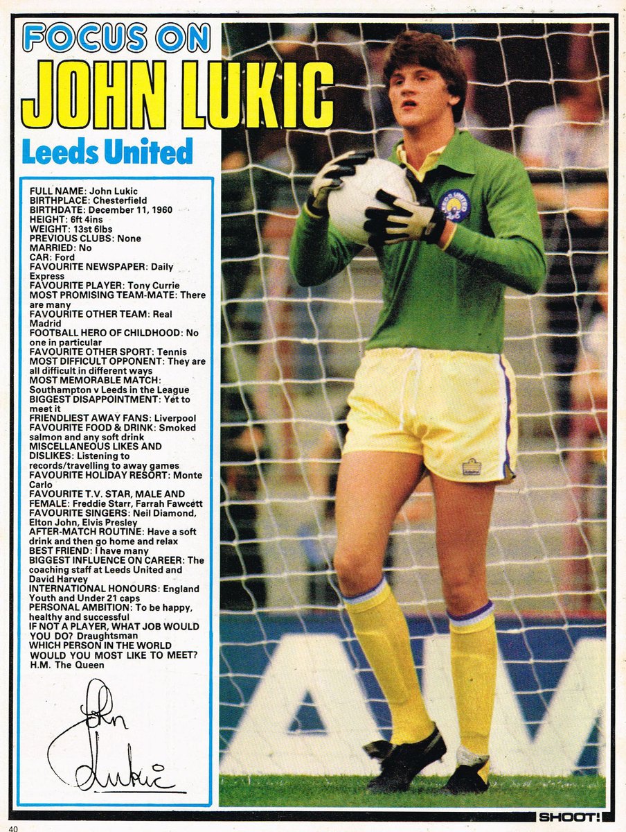ScotsFootyCards's tweet image. Focus On #JohnLukic #LeedsUtd #Shoot! 1981-01-31