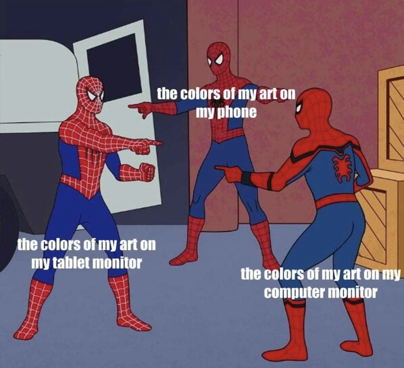 DamnFinePrints's tweet image. The struggle is real. #colormatching #colordisplay  #artiststruggles #rgb