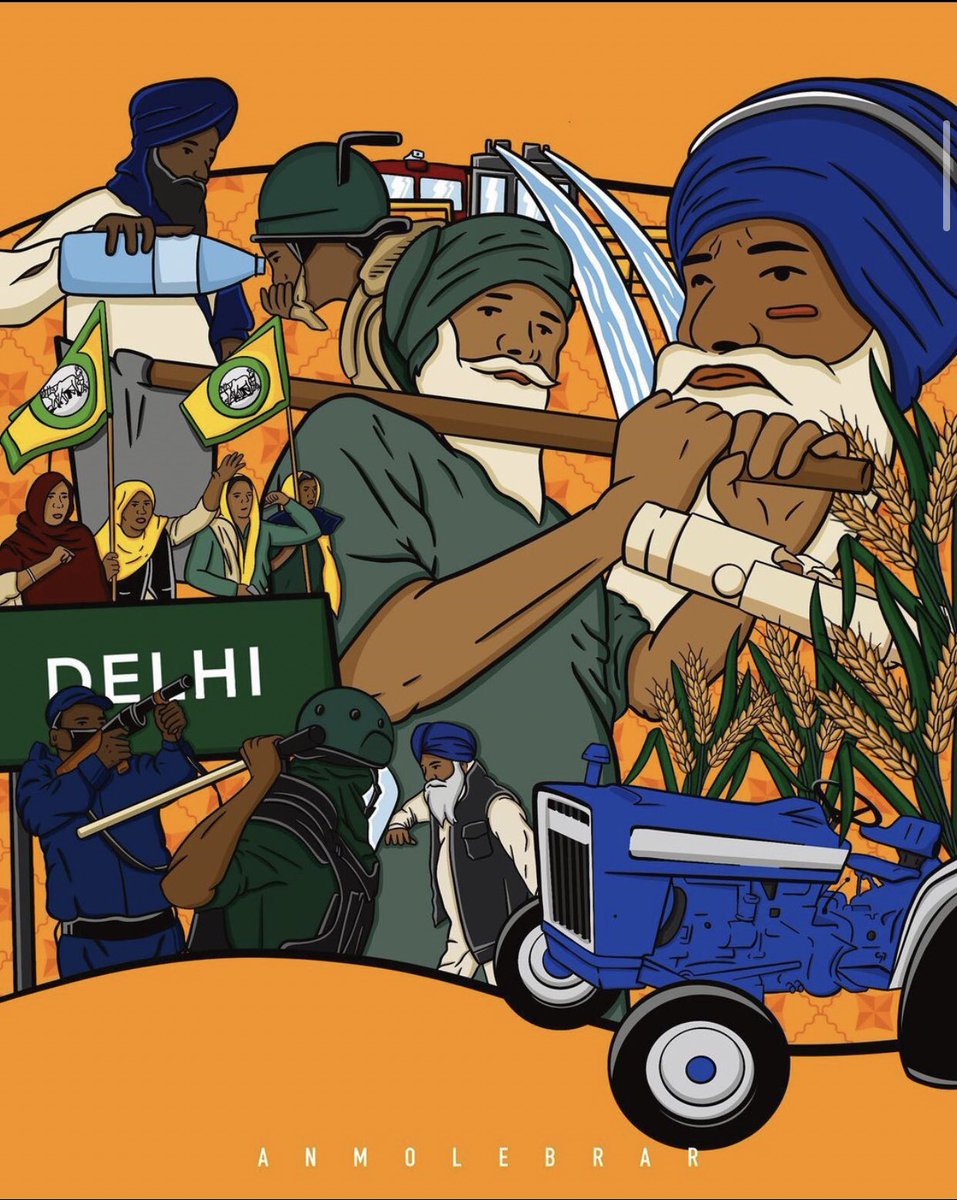 navi_kk7's tweet photo. Some incredible artwork I’ve found #farmersprotest #IStandWithFarmers #kisaan #kisaanektaazindabaad #FarmersProtestDelhi #farmerslivesmatter https://t.co/sVdLu47PKT