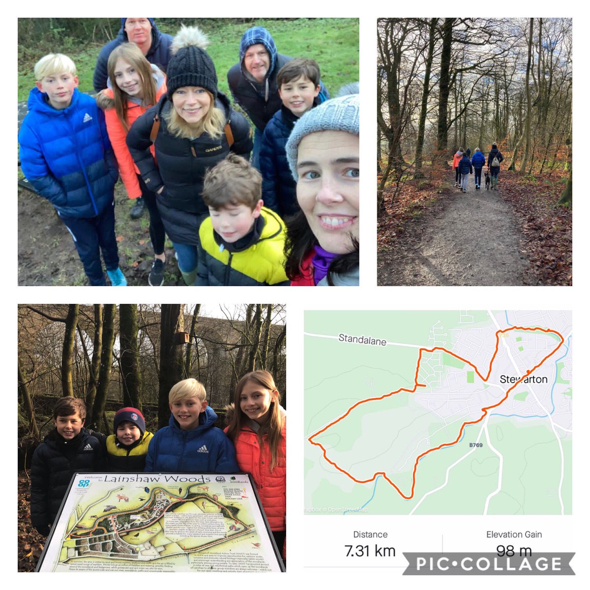 KMacActive's tweet photo. Say Hello Sunday walk with Team Montgomery around Lainshaw Woods.
Nice to catch up and get a few steps done for the @step_count challenge somewhere different.
Great route from @gillianswalks 👣
#sayhellosunday #winterwellbeing #friends #walk #stewarton #mentalwellbeing https://t.co/8Fcb1qBUlD