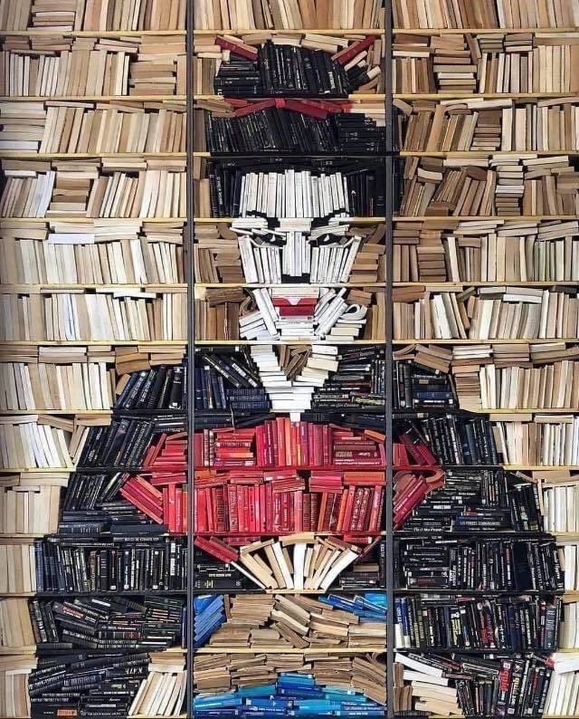 Quand les livres se transforment en œuvre d’art.  
Même pour Christine Angot 😂