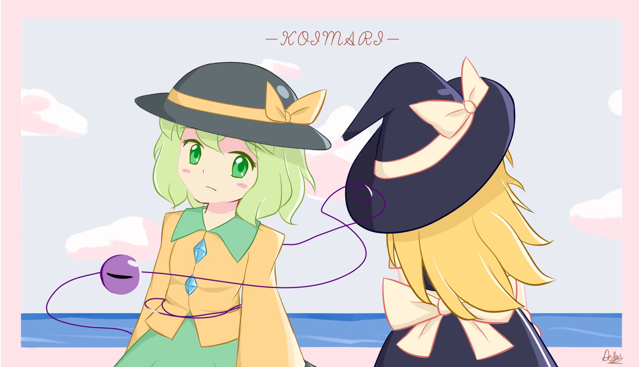 東方project 霧雨魔理沙 古明地こいし 直筆色紙 東方project 霧雨魔理沙 古明地こいし 直筆色紙 東方Project