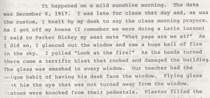 Many people ran to the windows to watch the smoke rise as the ships burned, so in a cruel twist, hundreds were blinded by flying glass in the subsequent explosion. 6/