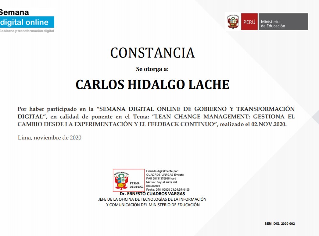carloshidalgola's tweet photo. Un placer haber participado en la "Semana Digital Online" y compartido las jornadas con excelentes colegas. Gracias @MineduPeru https://t.co/U1KkQZ3JPZ