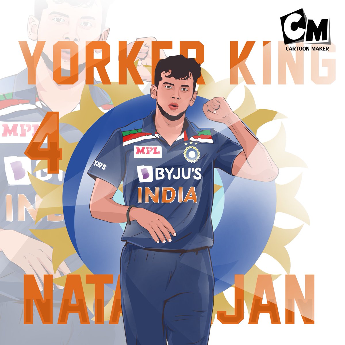 Shanjeev14's tweet photo. Fan art for @Natarajan_91 

#kohli #klrahul #mumbaiindians #msd #cricketworld  #cricketers #crickets #viratians #testcricket #chennaisuperkings #cricketnews #jaspritbumrah #sports #cricketindia #kingkohli #sureshraina #abdevilliers #hitman #instagram #natarajaninplayingx1 https://t.co/rFXYKd6zOL