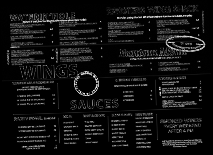 wing shack menu flavors / Twitter