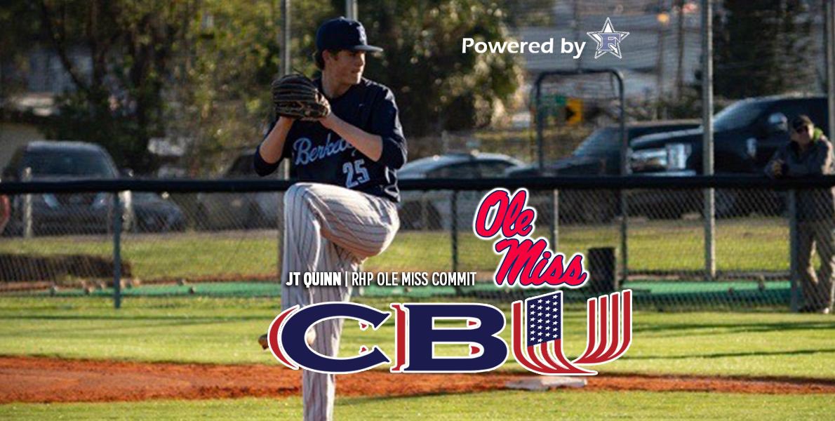 🇺🇸CBU🇺🇸 Player Showcase
2022  <a href="/OleMissBSB/">Ole Miss Baseball</a> COMMIT
⚾️ JT QUINN <a href="/quinnjt1/">JT Quinn</a> 
Do you have what it takes to CBU? 
Tryout registration at cannonsbaseballacademy.com 
UNITED #DoYouCBU? 
.
.
 @baseball_univ @5starbaseballmiami <a href="/5starnational/">5 Star National</a> @cbu_fl