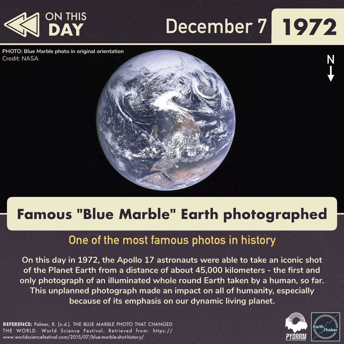 Earth Shaker Ph Astrootd Famous Blue Marble Earth Photographed More Likely Than Not You Ve Seen This Photo Of The Earth Online Or Even Printed Out This Iconic Shot Of The