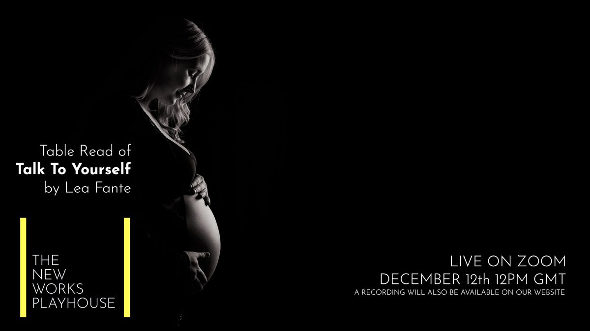 yeapasso's tweet image. "Talk to yourself" has been selected by @new_playhouse for an online reading next Saturday 12th December at 1200 (UK time).
Tickets are £1 and you can purchase them here:
thenewworksplayhouse.org/event-details/…
Be part of our cyber audience! We'll see you there! And stay safe 🙂
#leafante
