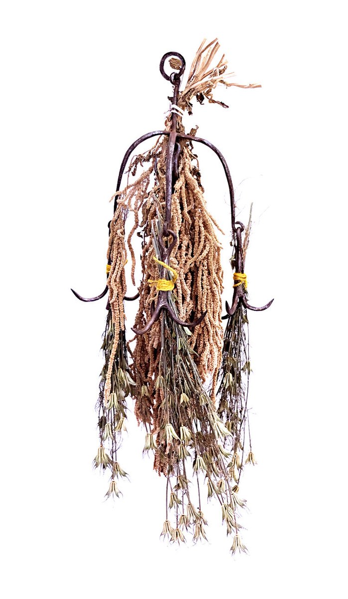 Lullaby For Suffering, Wrought Iron Hanging Crown &amp; Dried Flowers, 2020