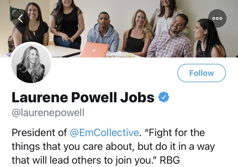LAURENE POWELL JOBSWidow of Steve Jobs. Also SV royalty. I’m sure more of her story will come out over time.