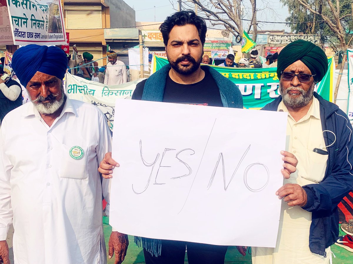 pardeepsran08's tweet photo. Yes/No @PMOIndia @narendramodi #PMOIndia #NarendraModi #8दिसम्बर_भारत_बंद #FarmersProtestDelhi2020 #kisanektazindabaad https://t.co/vtysiUjW5Z
