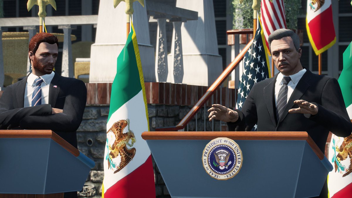 Le doy las gracias al Presidente Barker por invitarme en la Casa Blanca en el día de hoy, durante estas primeras horas pudimos discutir sobre cómo el acuerdo #USMCA podrá arreglar los problemas del tráfico de drogas, del comunismo y del cambio climático.