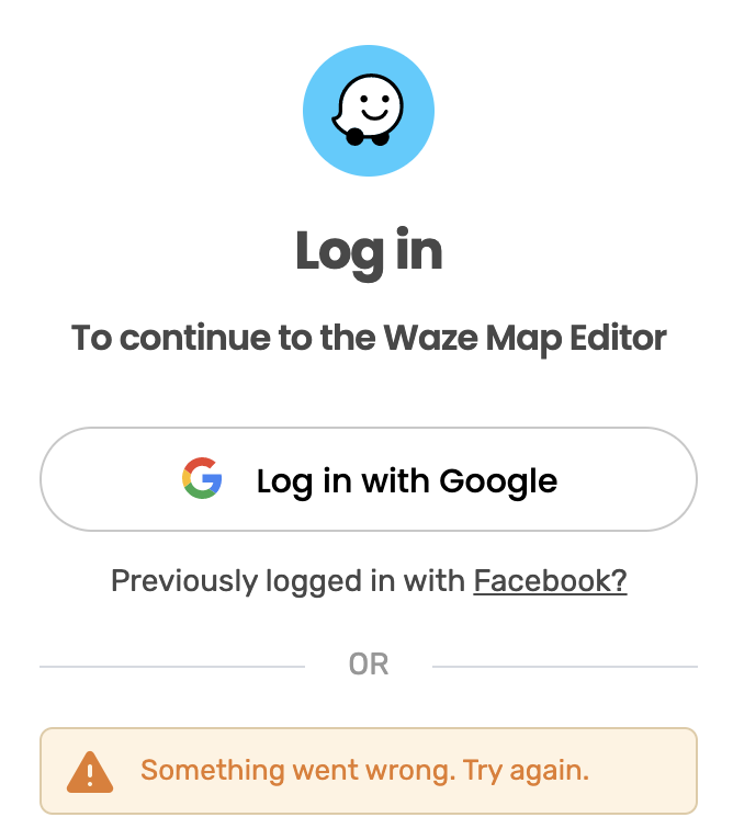 Click it. You need to log on. Click the OAuth 'Log On With Google' button and get an error message, 'Something went wrong. Try again'.Trying again behaves no differently.