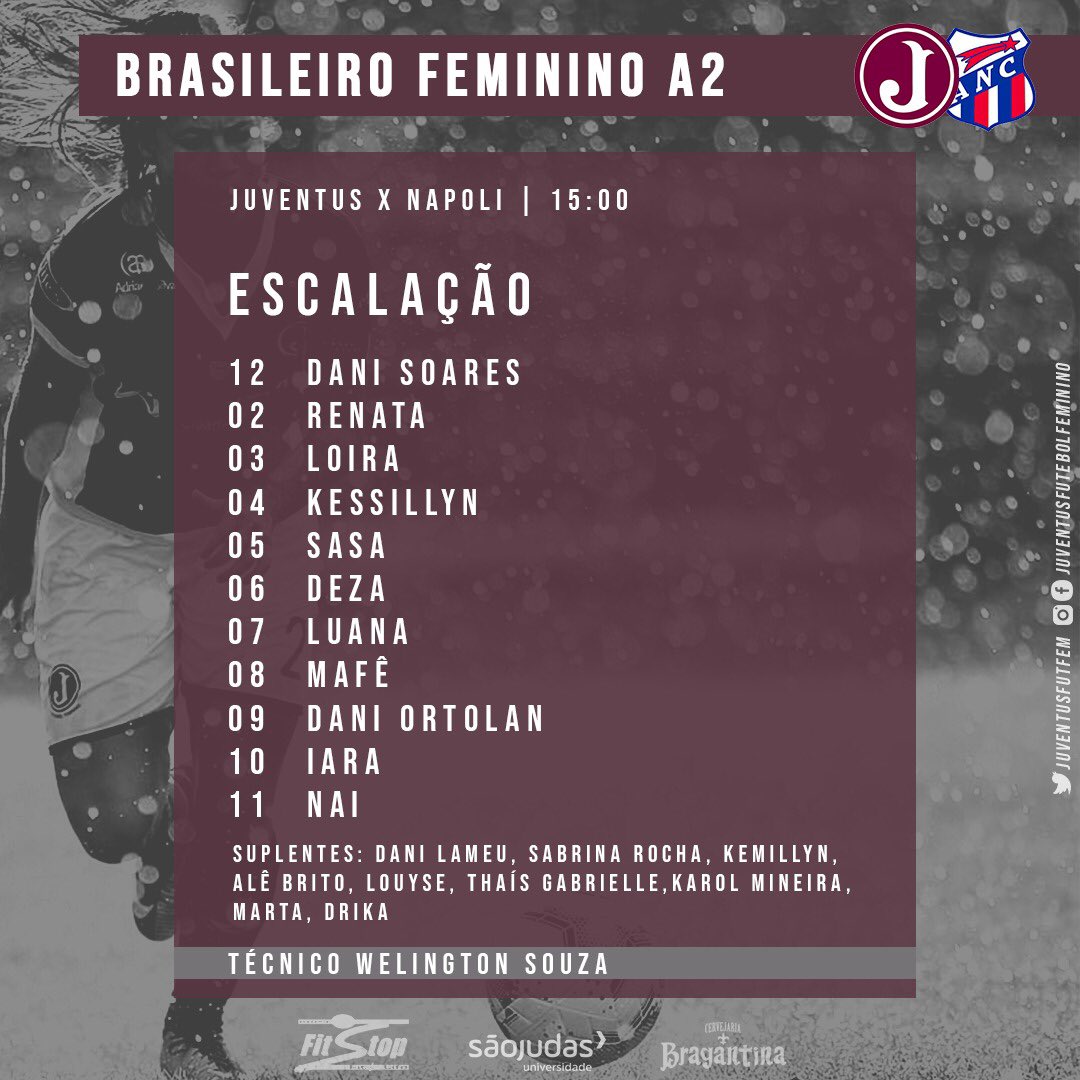 A equipe de futebol feminino do - Clube Atlético Juventus