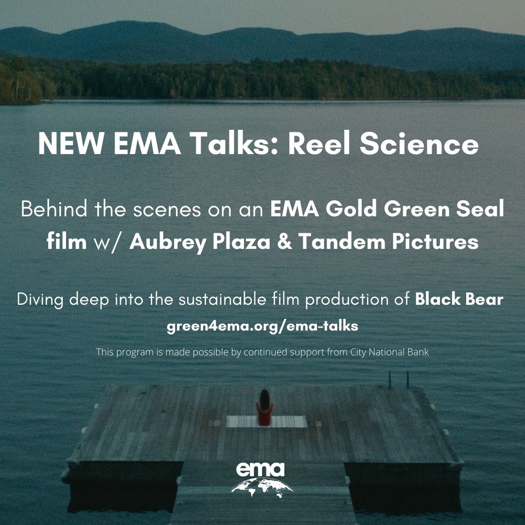 green4EMA's tweet image. NEW EMA Talks: #REELScience

@evilhag, @DebbieatEMA, Julie Christeas, &amp;amp; Jonny Blitstein dive into the sustainable film production of an EMA Gold Green Seal film, Black Bear - solar energy, reusable dishware, composting, &amp;amp; more.

Watch #BlackBear &amp;amp; the new EMA Talks now!