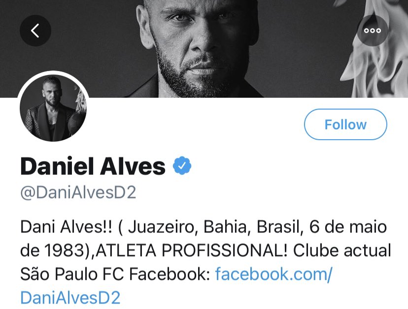 DANI ALVESCaptain of Brazil National Soccer Team.Think Neymar, Messi are innocent?Warning: just cause their Twitter profiles haven’t changed does NOT mean they are not guilty or haven’t been arrested. I bet there’s too many to change all the profiles.