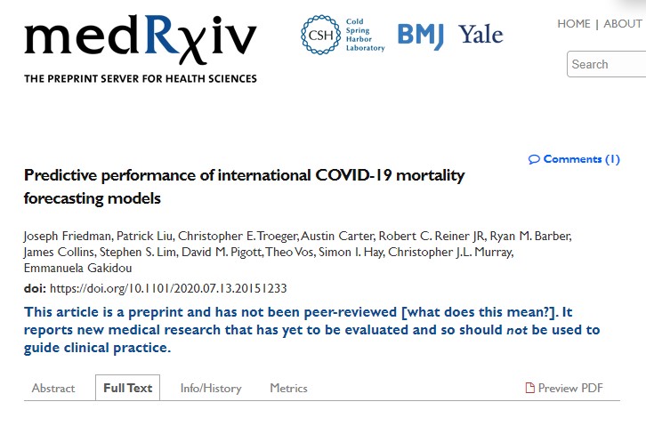 42/ In Yale study on accuracy of various institutions' COVID models, Imperial College, "China's best academic partner in the west," consistently had BY FAR the largest median percent error (MAPE), driven by consistent "tendency to overestimate mortality." https://medrxiv.org/content/10.1101/2020.07.13.20151233v5.full-text