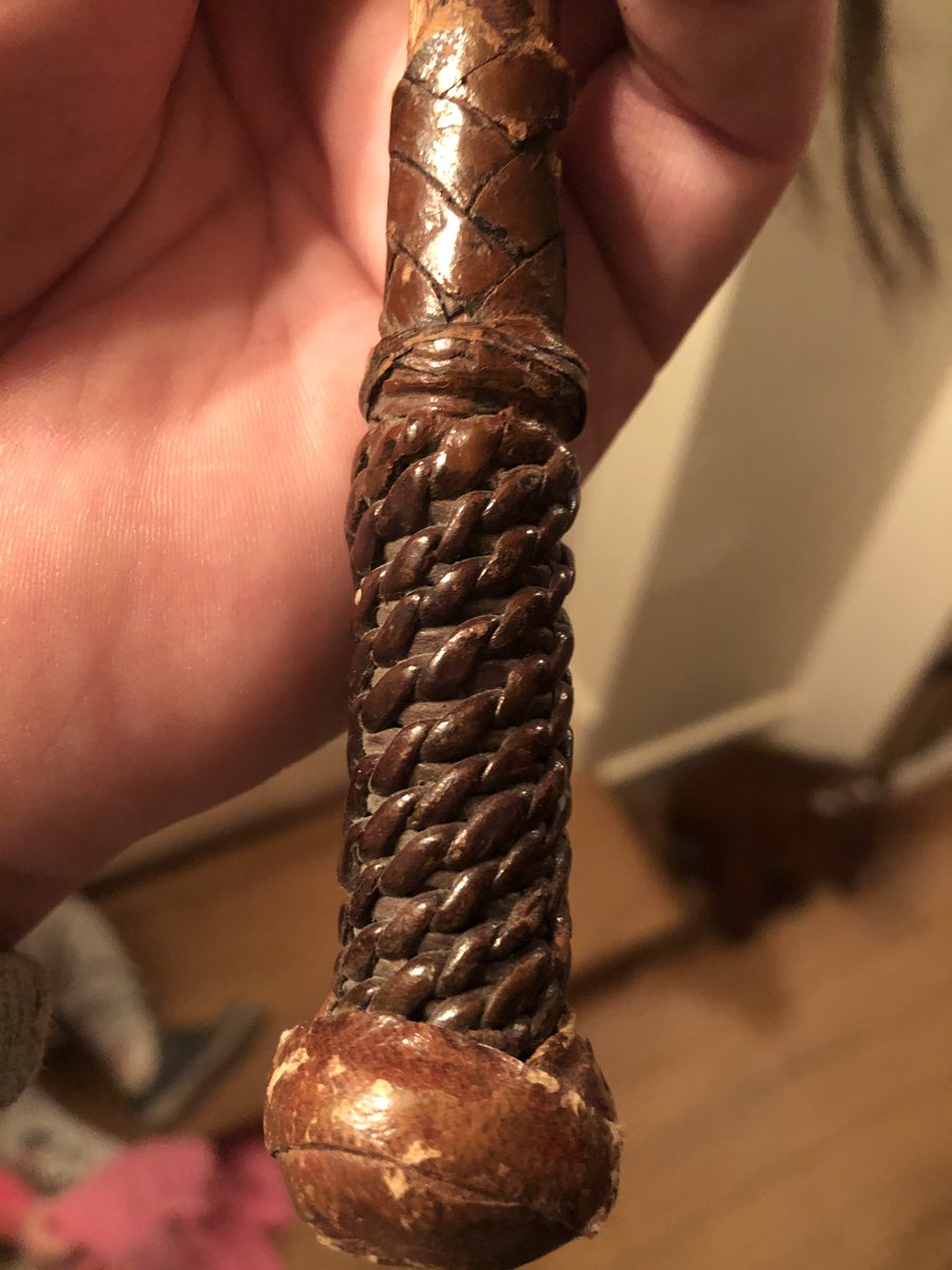 the_bald_man's tweet photo. My great grandfathers fly switch which he bought in Kut during WW1 where he served with the Hussars in the Mesopotamia campaign. #ww1 #flyswat #militaryhistory #greatwar https://t.co/2hHYxglFHq