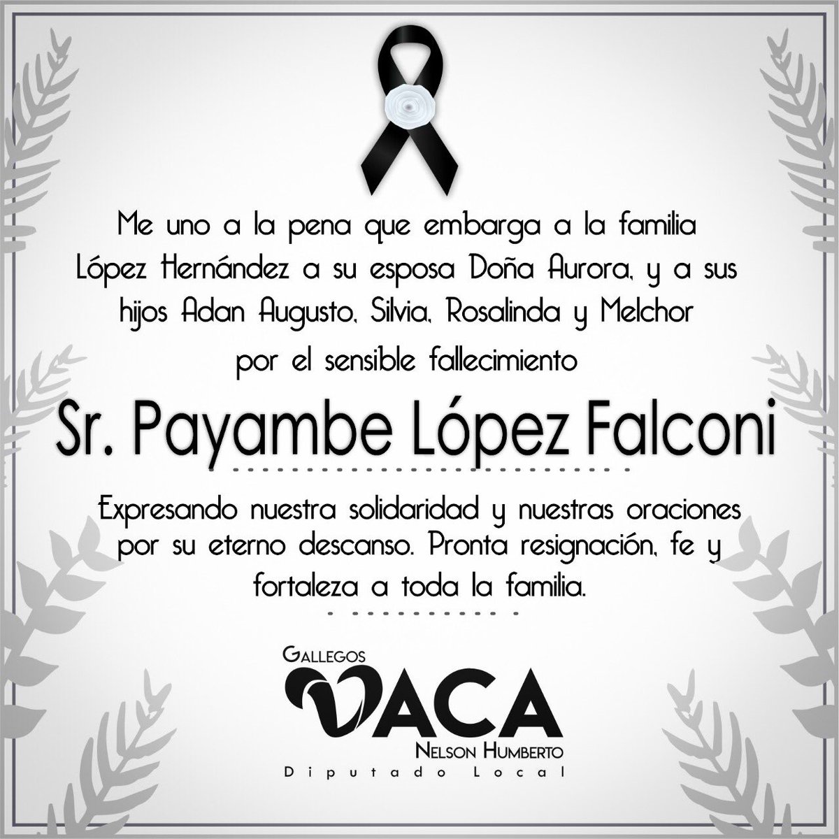 NELSONHGV's tweet photo. @adan_augusto mis sinceras condolencias. Descanse en Paz. Fuerte abrazo. https://t.co/jE1mwNFoVH