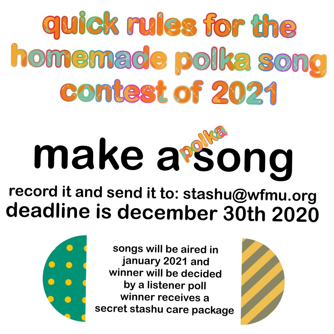 stashustashu's tweet photo. Hot polka song contest offer. Just make one! Doesn't matter if it's not professional. Get a pot, get a pan, and start screamin! https://t.co/sHWSUZWyCZ