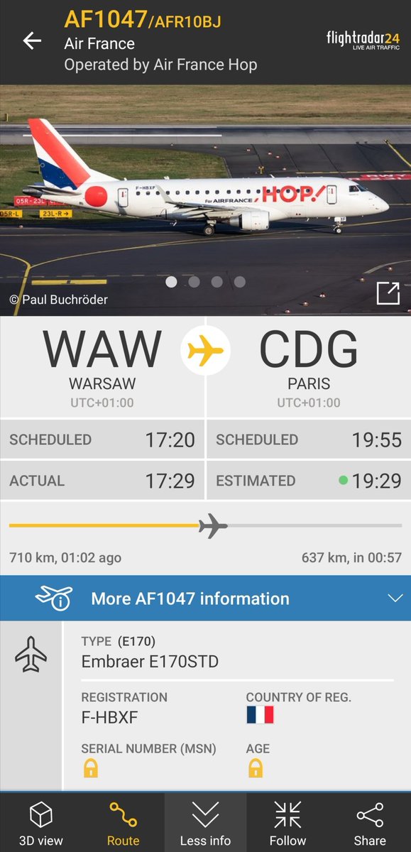 Plane7700's tweet photo. Emergency
7700
#AF1047 Air France
Warsaw ➡️ Paris https://t.co/LBctLtmvHU