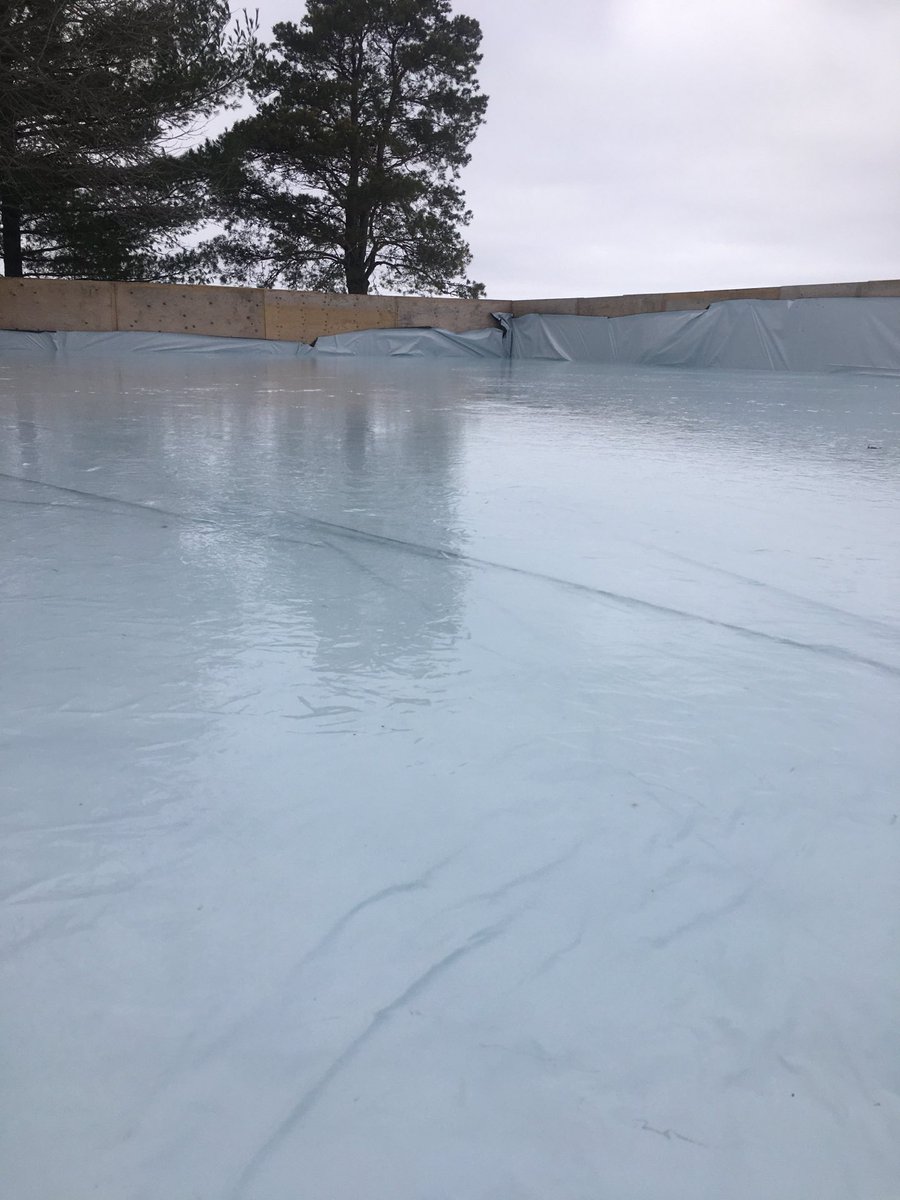 The ice on the #backyardrink seems to be freezing nicely.  Keep your fingers crossed.
