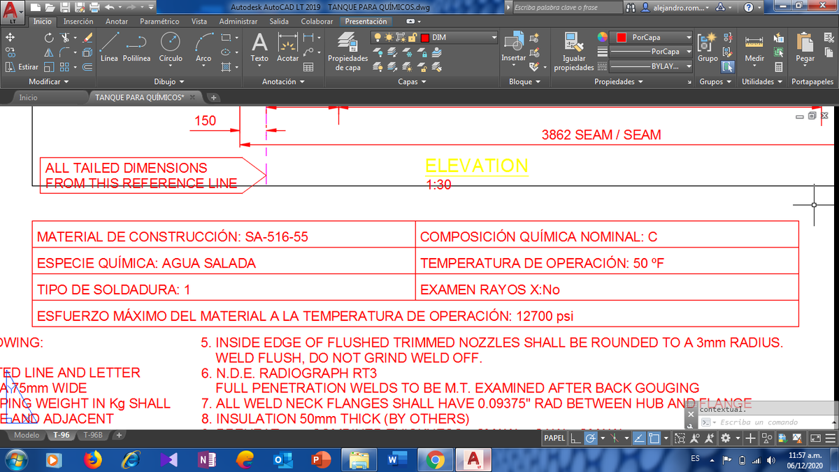 AlejandroRomoG2's tweet photo. #EDEPQ2020BT45
Especie química: agua salada.
Temperatura de operación:  50 ºF.
Diámetro nominal: 180″. https://t.co/sMLYYLPJyQ