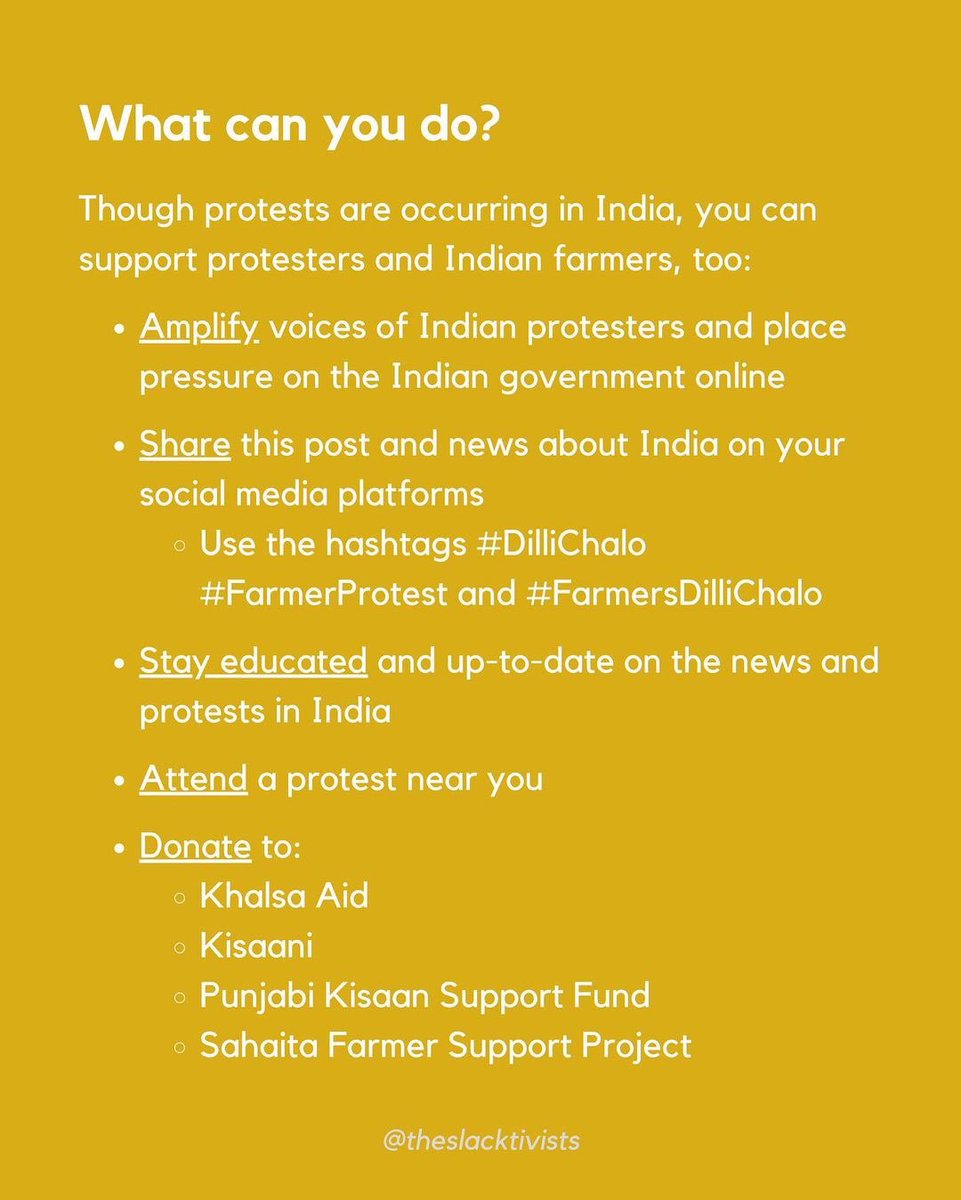 Millions of Indian farmers are marching towards Delhi demanding that the Indian government abolish 3 new farming and deregulation laws that could jeopardize the livelihoods of farmers across India. Here’s what you need to know. #FarmersProtest  #DelhiChalo3/3
