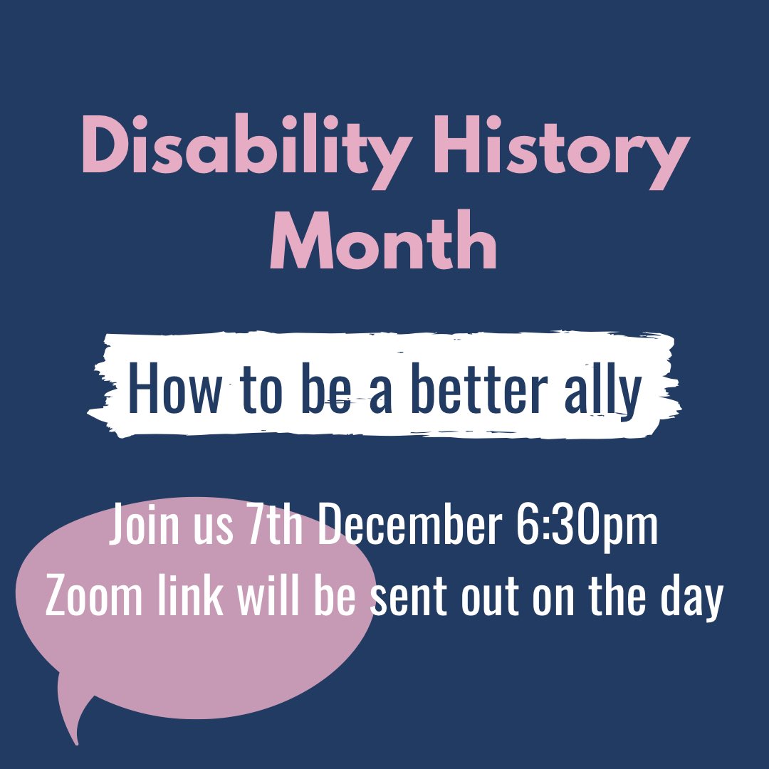 Join us tomorrow for a zoom session, where will be educating non-disabled students on how they can be a better ally to the disabled community. Zoom link in bio!

Meeting ID: 4421099077
Password: BME