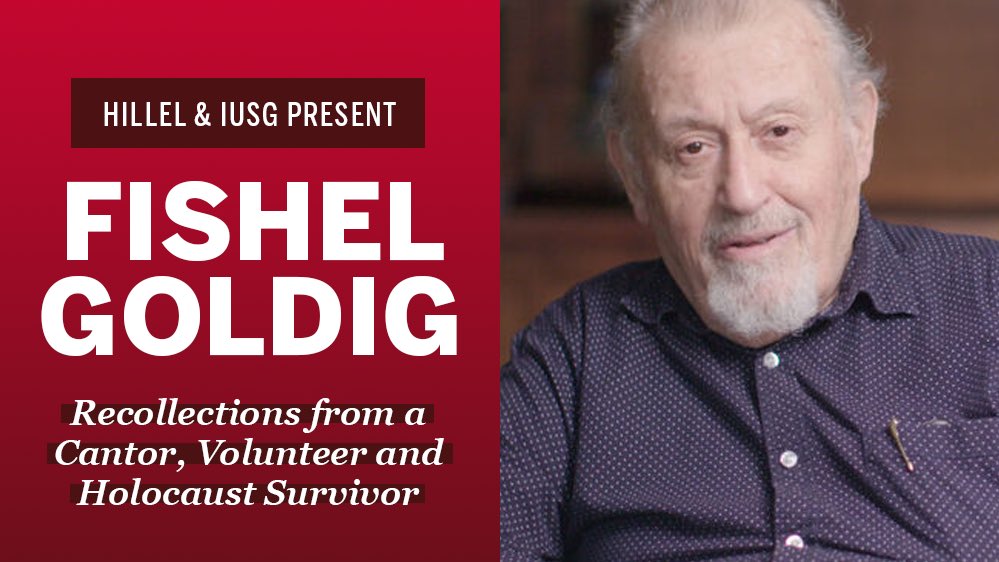 Join us, <a href="/IndianaHillel/">Indiana Hillel</a>, <a href="/IFC_IUB/">IFC at Indiana</a> and <a href="/IUBornsJSP/">IU Borns JSP</a> for a joint sponsored Guest Speaker program on Monday, December 7th at 4 PM EST to hear Holocaust survivor Fisher Goldig share his personal story. 

The event will be live-streamed here on Twitter.