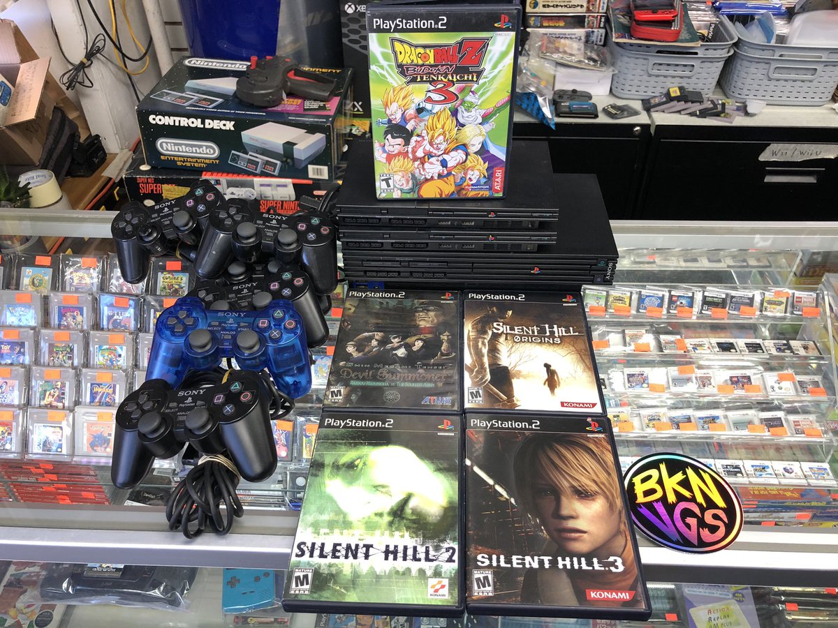 bklynvideogames's tweet image. Small re-stock. Now available #sony #ps2 #dragonballzbudokaitenkaichi3 #shinmegamitensei #devilsummoner #silenthillorigins #silenthill2 #silenthill3 #bvg #brooklynvideogames