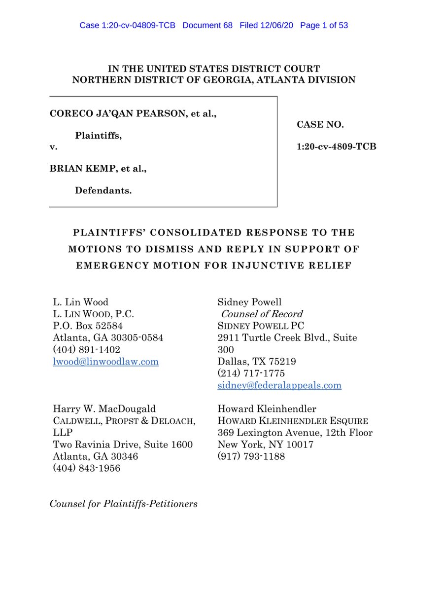 Oh you thought I was done? Sadly NOKraken-Wood filed their:RESPONSE in Opposition re 63 MOTION to Dismissthere is no open source link to it - so Give me a moment to pull it down and upload to a public drive. God Kraken-Wood is fucking bonkers https://ecf.gand.uscourts.gov/doc1/055113210785