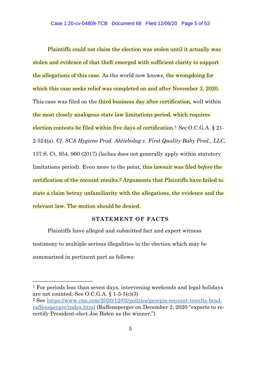 Oh you thought I was done? Sadly NOKraken-Wood filed their:RESPONSE in Opposition re 63 MOTION to Dismissthere is no open source link to it - so Give me a moment to pull it down and upload to a public drive. God Kraken-Wood is fucking bonkers https://ecf.gand.uscourts.gov/doc1/055113210785