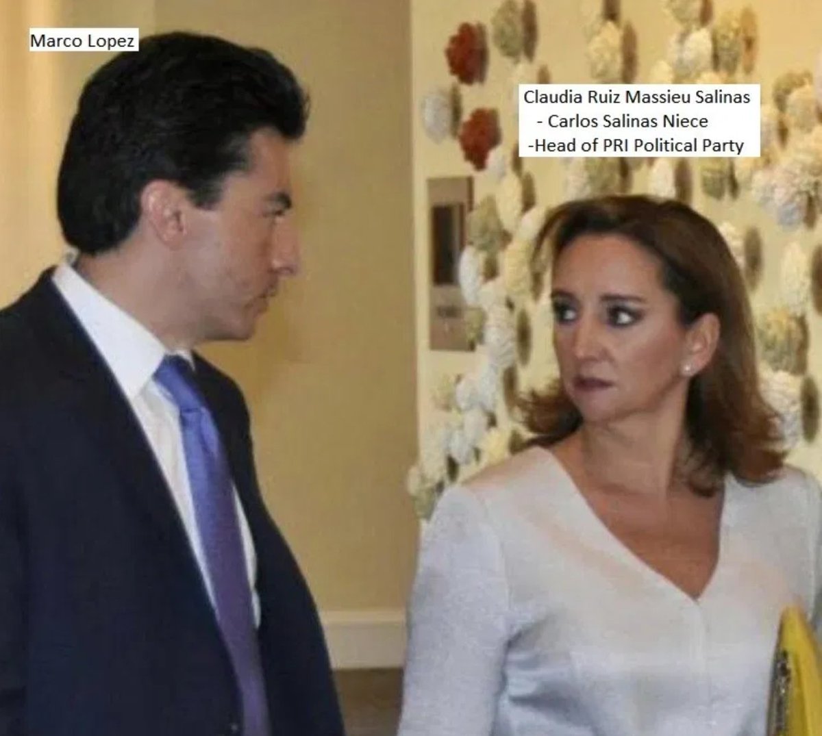 Marco Lopez with his pal, Claudia Salinas who runs the Mexico-PRI political party. These are the people influencing Ducey.