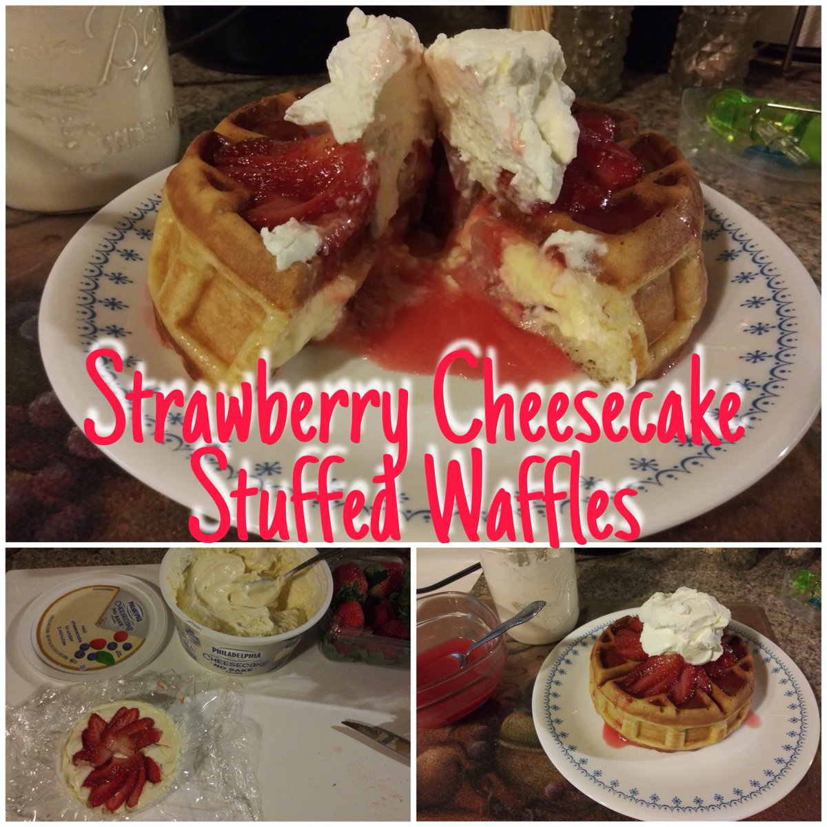Midges_Homer's tweet photo. #Waffles #StuffedWaffle #WafflesRule #StrawberryCheesecakeWaffle #BreakfastForDinner #Stuffler https://t.co/Cy3PYqjJSo