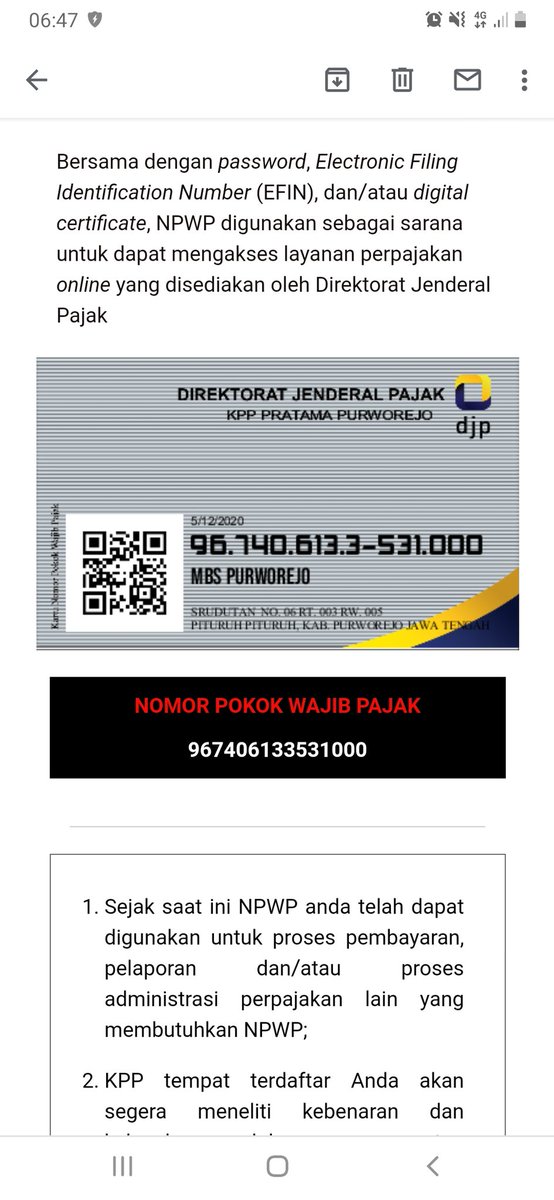 masharsains's tweet photo. @kring_pajak  kami sudah buat lewat online kira kira npwp fisik dikirim ke alamat atau ambil di kpp pratama terdekat https://t.co/QUdIrUnUW2