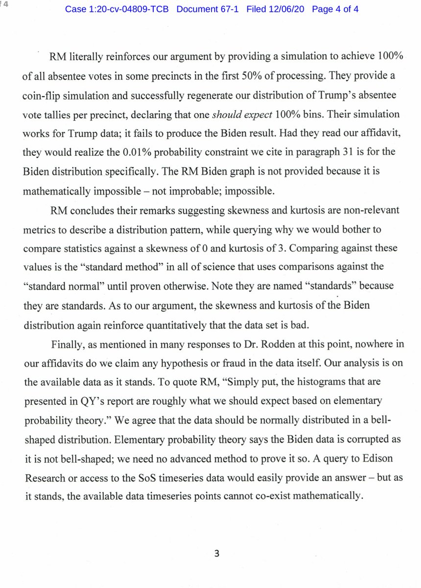 RESPONSE in Opposition re 63 MOTION to Dismiss, 43 MOTION to Dismiss, 6 MOTION for Temporary Restraining Order IMMEDIATE HEARING REQUESTED MOTION for Preliminary Injunction Plaintiffs https://ecf.gand.uscourts.gov/doc1/055113210779Kraken-Wood is batshit cray crayAffidavit https://ecf.gand.uscourts.gov/doc1/055113210780