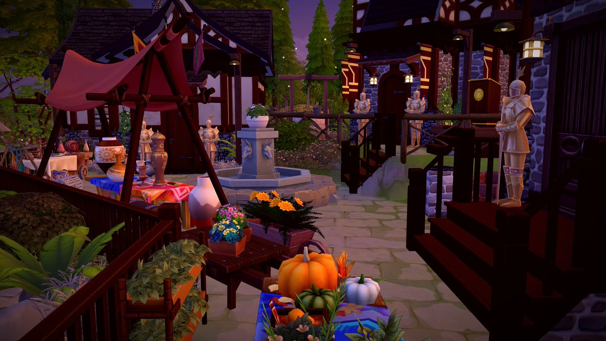 SimandaB's tweet photo. My newest build: The castle on the hill looks over a little market town! Fully furnished and available on the gallery https://t.co/o4b0G8hacb 

#ShowUsYourBuilds #Sims4 #nocc #TheSims4 #SimsCreatorsCommunity https://t.co/f3VUQIKktR