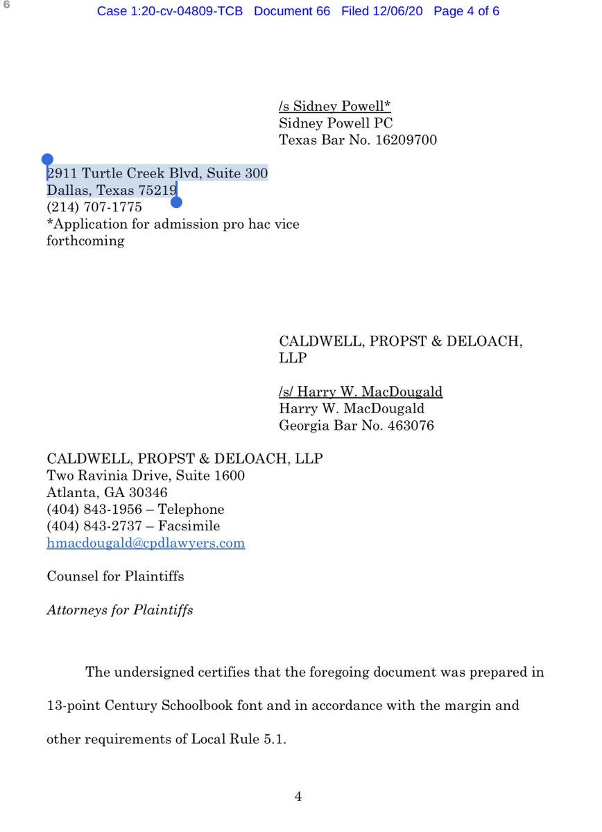 NOTICE Of Filing - Attachments: # 1 Appendix Appendix Vol. 4 from Appeal = 329 pages of batshit cray buffooneryAppendix Vol 4  https://ecf.gand.uscourts.gov/doc1/055013210775I WANT MY $3.00 BACK - this is bonkers