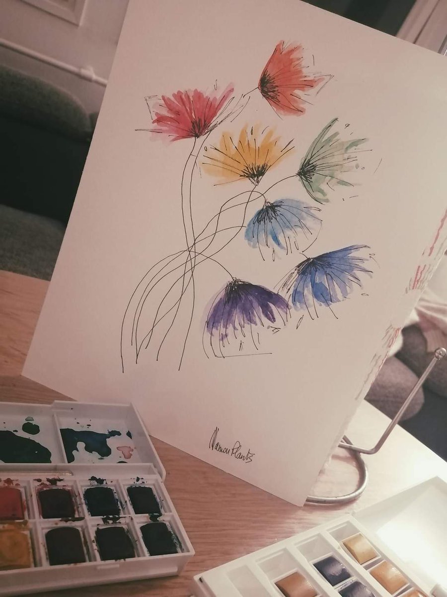 Hanae_r's tweet photo. Une de mes réalisations 🙂 
Insta : @nanou_watercolor

#aquarelle #art #handmade #watercolorpainting #watercolor https://t.co/0D4LkOVU2W